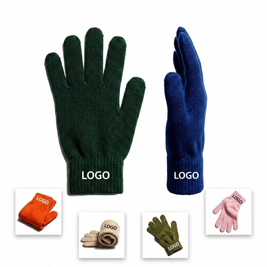 Insulating Acrylic Seamless Knit Gloves for Cold Weather
