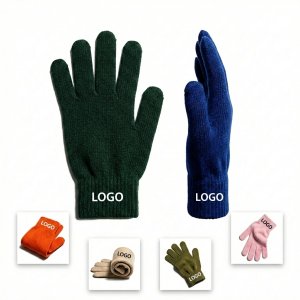 Insulating Acrylic Seamless Knit Gloves for Cold Weather