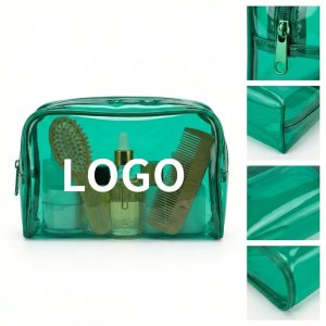 Transparent Water-Resistant PVC Zippered Travel Pouch