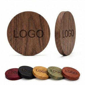 1.5-Inch Circular Wooden Tokens - Hardwood Game Pieces for Education and Branding
